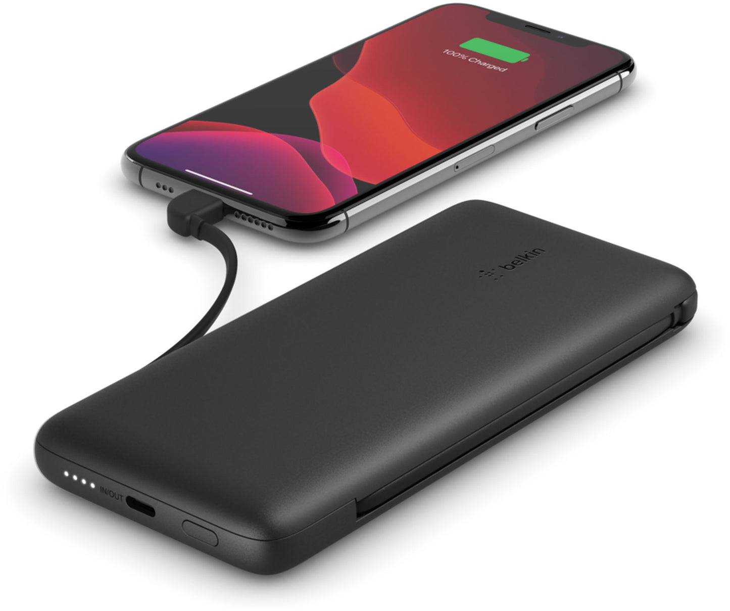Εξωτερική Μπαταρία Belkin BoostCharge Plus, 10000mAh, 23W, QC + PD, 1 x Lightning - 2 x USB-C, Μαύρο BPB006btBLK
