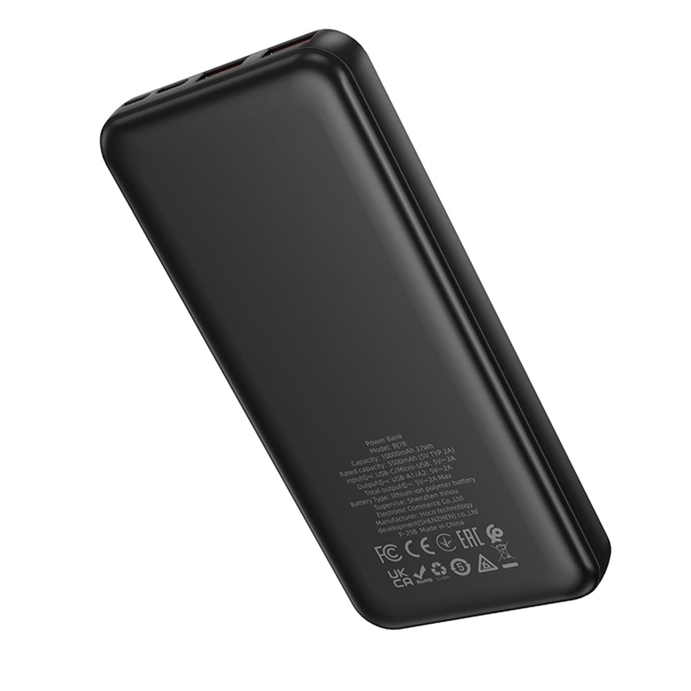 Εξωτερική Μπαταρία Borofone BJ78 Clever, 10000mAh, 10W, 2 x USB-A, Μαύρη