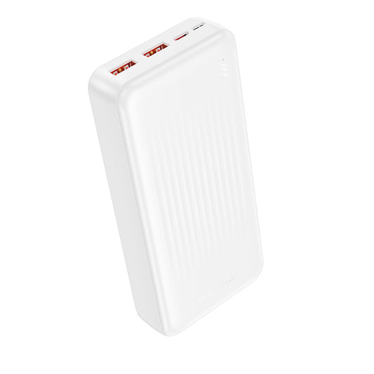 Borofone BJ80A Clever External Battery, 20000mAh, 22.5W, QC + PD, 1 x USB-C - 2 x USB-A, White