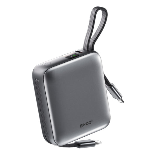 Εξωτερική Μπαταρία BWOO BO-P74, 10000mAh, 22.5W, PD, 1 x Lightning - 2 x USB-C, Μαύρη