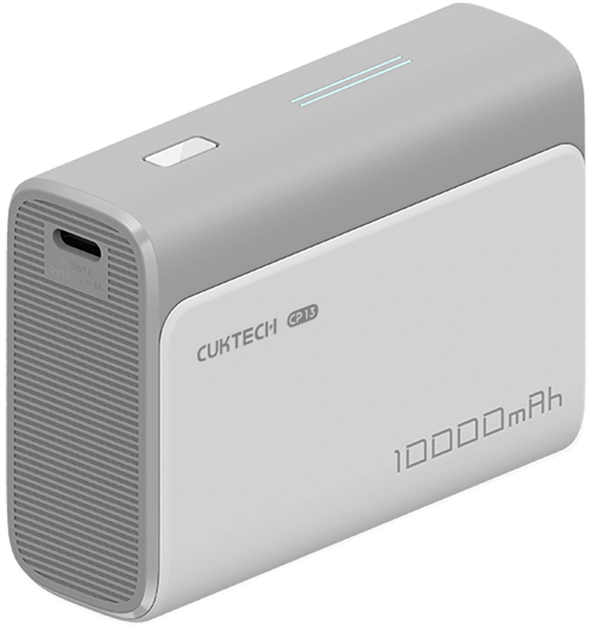 Cuktech CP13 External Battery, 10000mAh, 30W, QC + PD, 1 x USB-A - 1 x USB-C, Gray CUK0PB100DGR