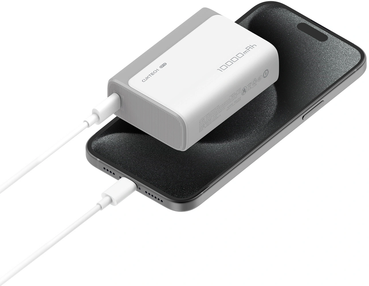 Cuktech CP13 External Battery, 10000mAh, 30W, QC + PD, 1 x USB-A - 1 x USB-C, Gray CUK0PB100DGR