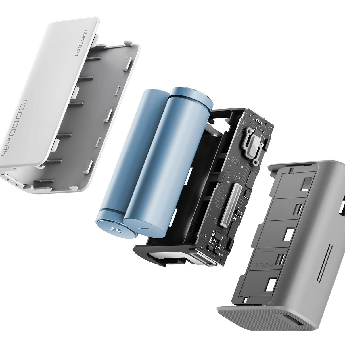 Cuktech CP13 External Battery, 10000mAh, 30W, QC + PD, 1 x USB-A - 1 x USB-C, Gray CUK0PB100DGR