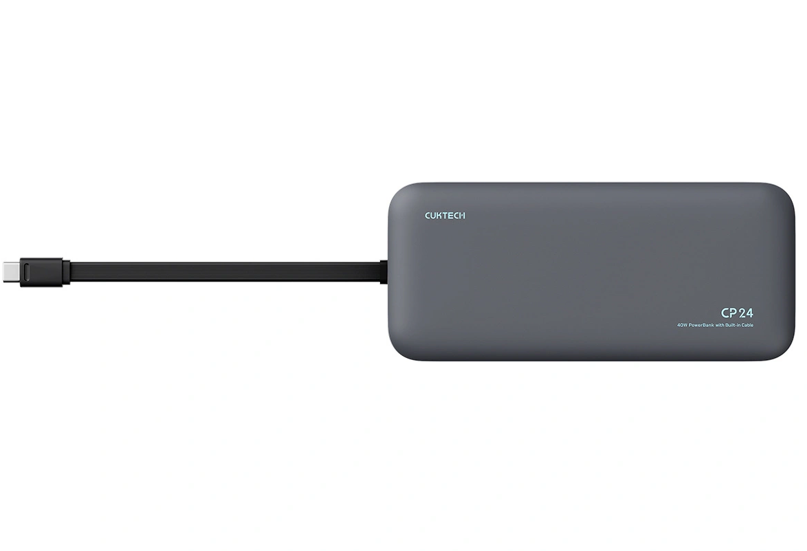 Cuktech LPB200N External Battery, 20000mAh, 40W, QC + PD, 1 x USB-A - 2 x USB-C, Black CUKL200NMXGR