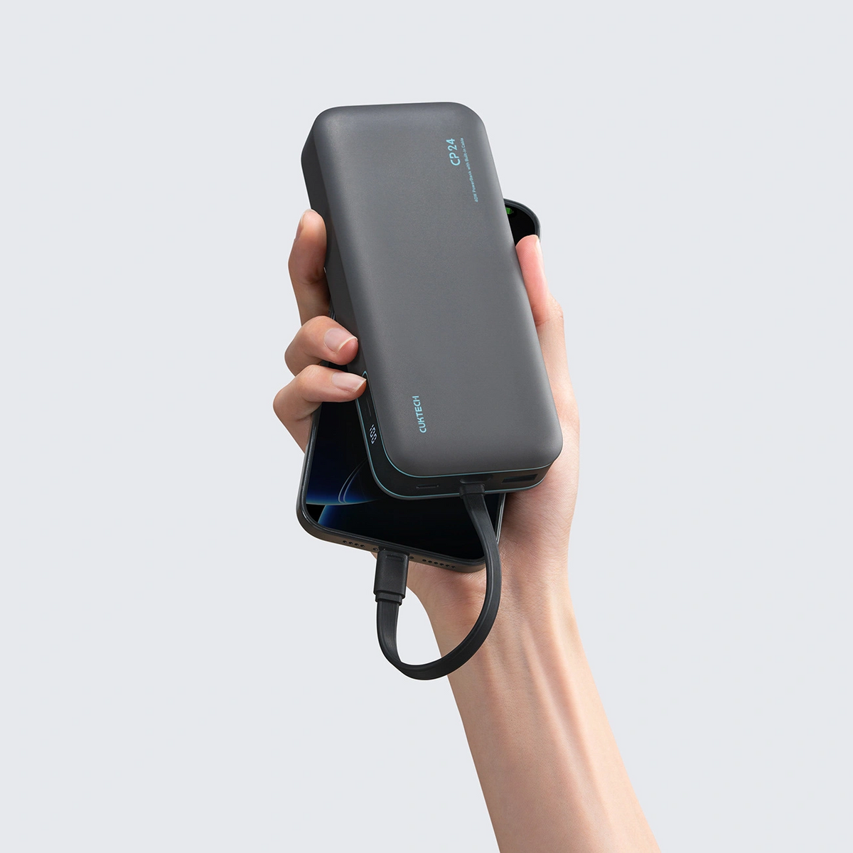Cuktech LPB200N External Battery, 20000mAh, 40W, QC + PD, 1 x USB-A - 2 x USB-C, Black CUKL200NMXGR