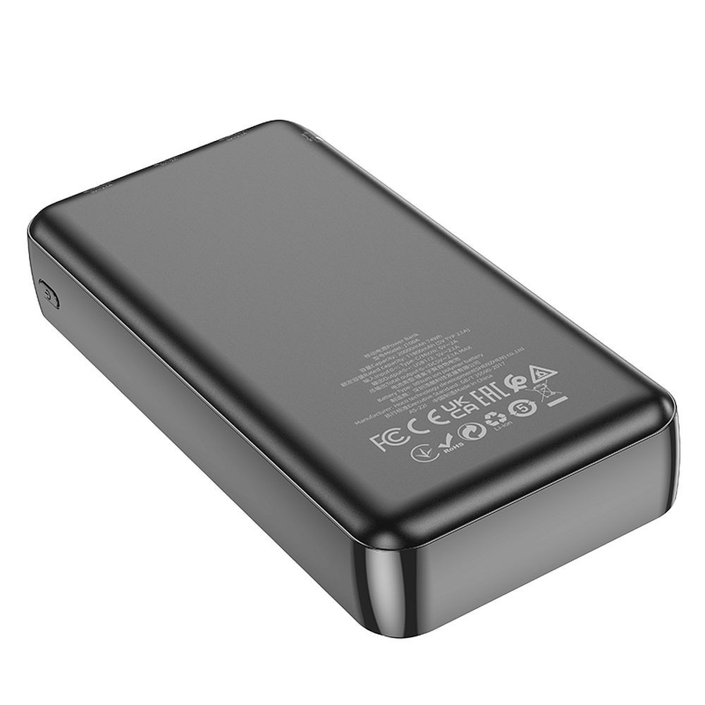 Εξωτερική Μπαταρία HOCO J100A, 20000mAh, 10W, 2 x USB-A, Μαύρο