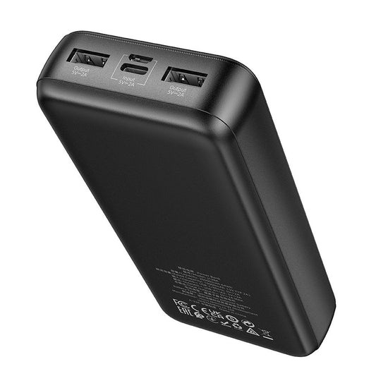 Εξωτερική Μπαταρία HOCO J128A, 20000mAh, 10W, 2 x USB-A, Μαύρο
