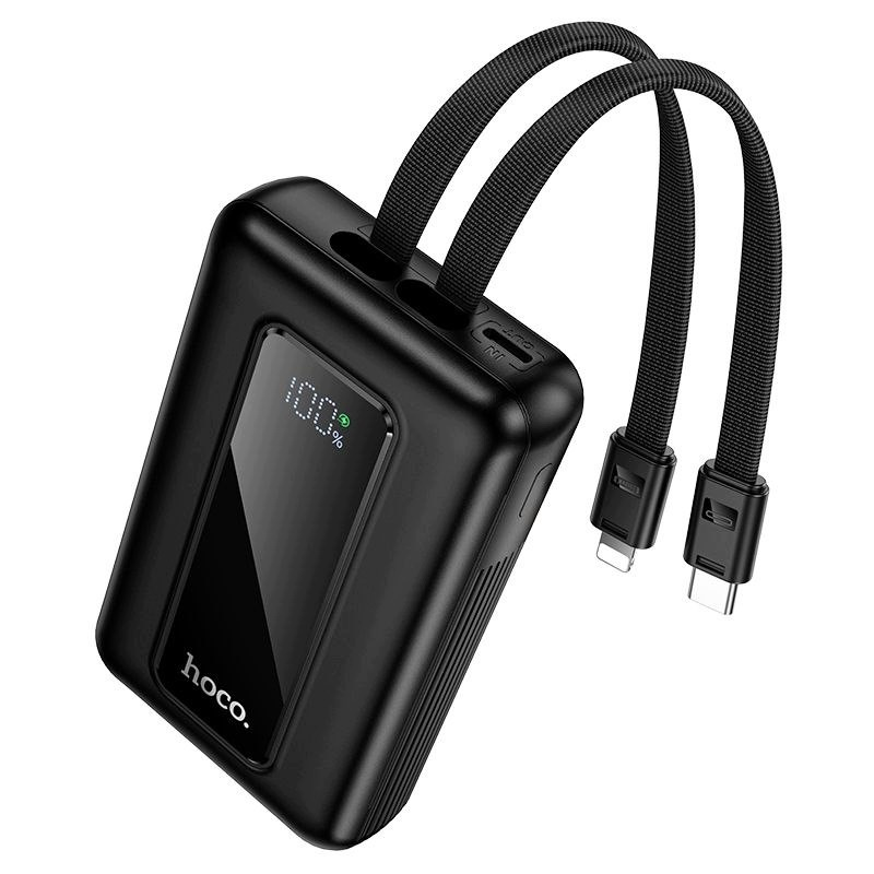 Εξωτερική Μπαταρία HOCO J162, 10000mAh, 22.5W, QC + PD, 1 x Lightning - 1 x USB-A - 2 x USB-C, Μαύρο