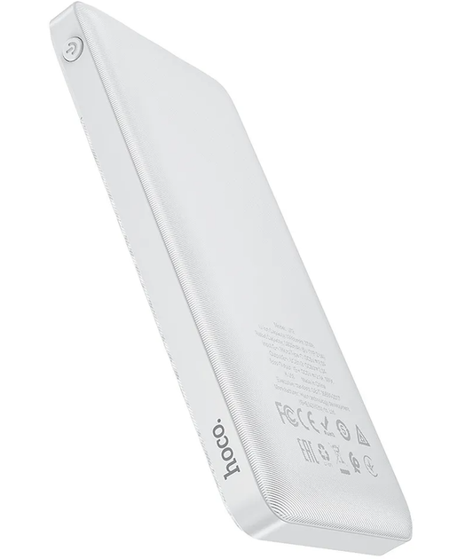 Εξωτερική Μπαταρία HOCO J72, 10000mAh, 10W, 2 x USB-A, Λευκή