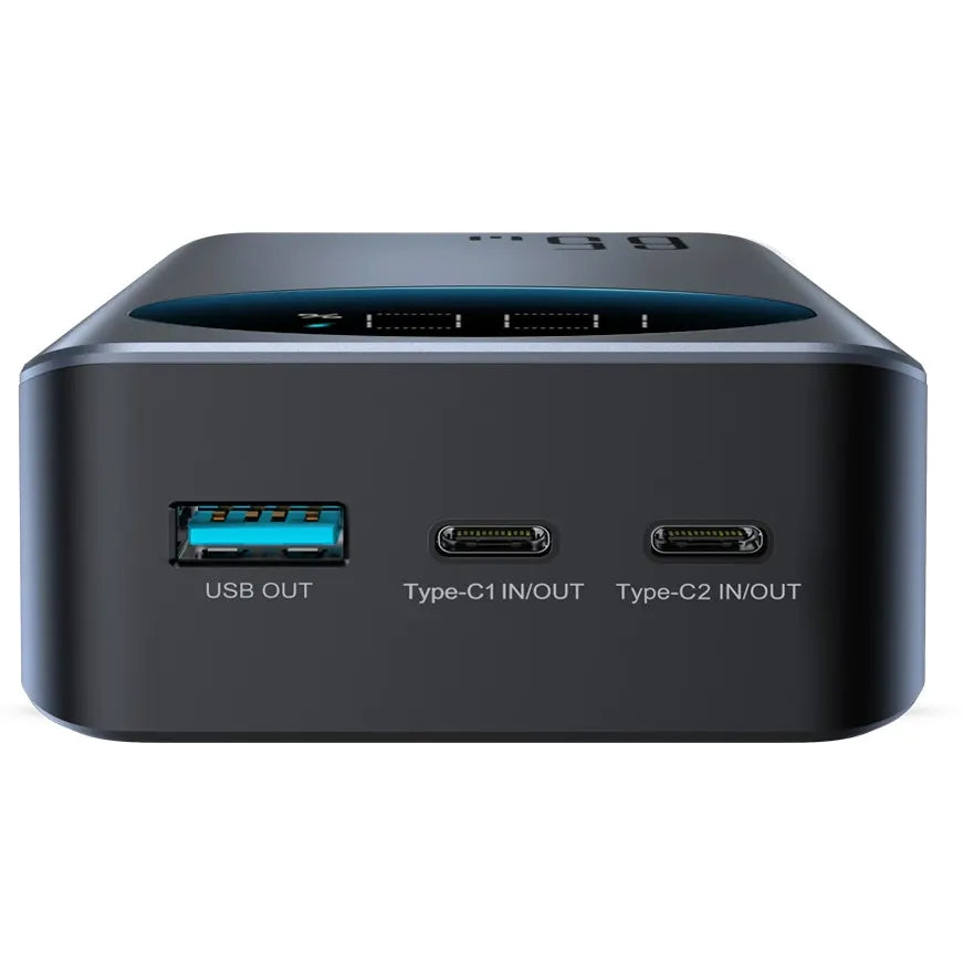 Εξωτερική Μπαταρία Joyroom JR-PBF05, 30000mAh, 65W, QC + PD, 1 x USB-A - 2 x USB-C, Μαύρη