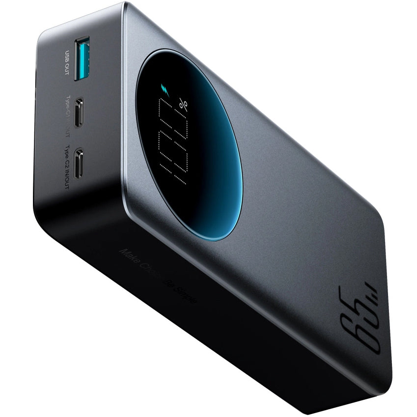 Εξωτερική Μπαταρία Joyroom JR-PBF05, 30000mAh, 65W, QC + PD, 1 x USB-A - 2 x USB-C, Μαύρη