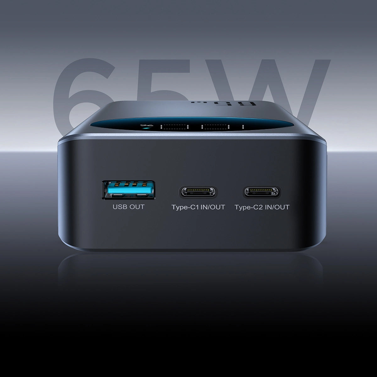 Εξωτερική Μπαταρία Joyroom JR-PBF05, 30000mAh, 65W, QC + PD, 1 x USB-A - 2 x USB-C, Μαύρη