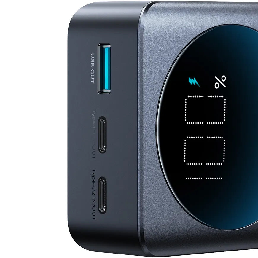 Εξωτερική Μπαταρία Joyroom JR-PBF05, 30000mAh, 65W, QC + PD, 1 x USB-A - 2 x USB-C, Μαύρη