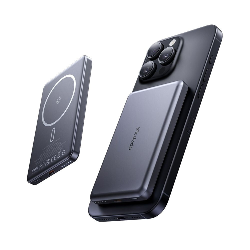 Εξωτερική Μπαταρία Wireless McDodo MC-4641 Meta, 5000mAh, 20W, PD + FQI, 1 x QI - 1 x USB-C, Μαύρη