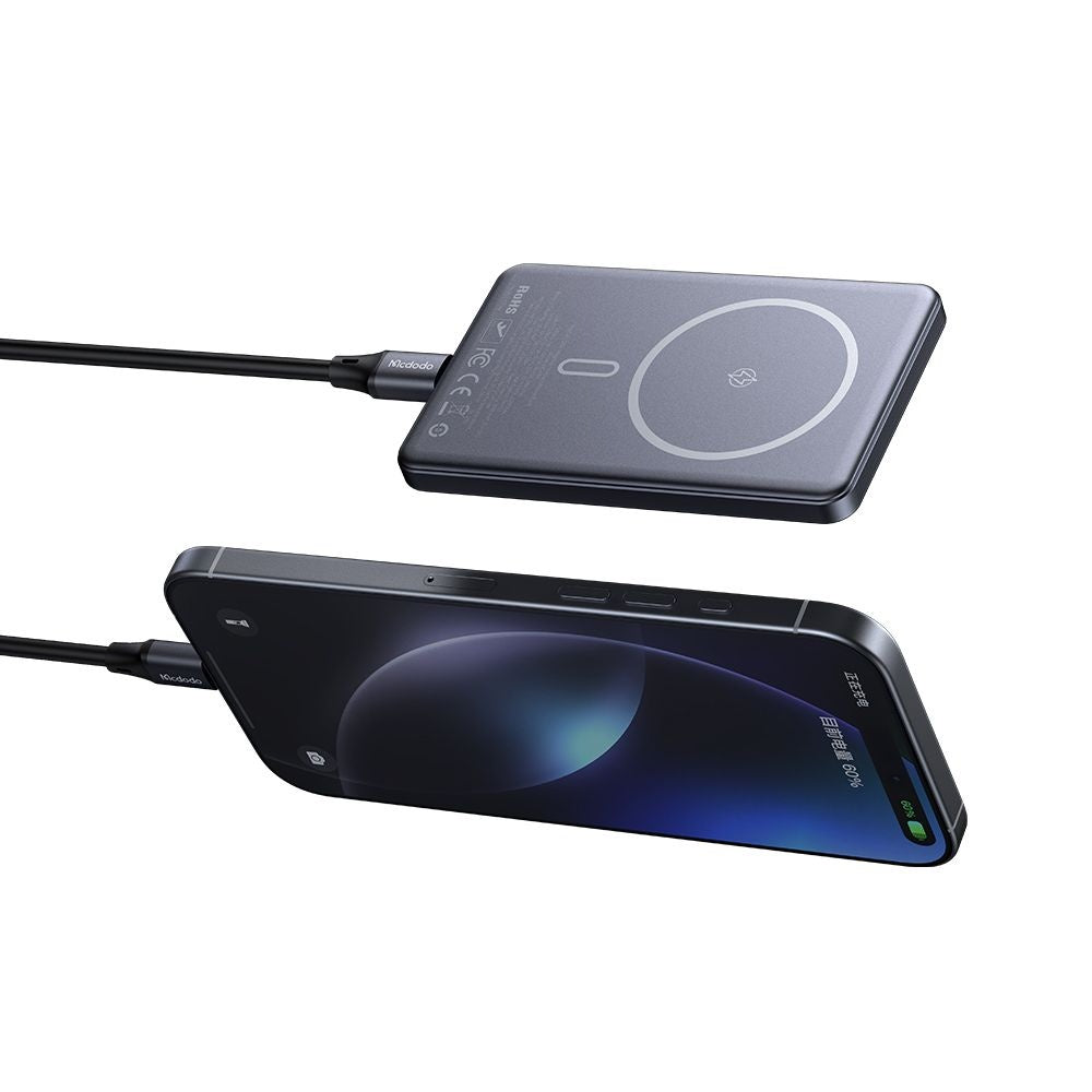 Εξωτερική Μπαταρία Wireless McDodo MC-4641 Meta, 5000mAh, 20W, PD + FQI, 1 x QI - 1 x USB-C, Μαύρη