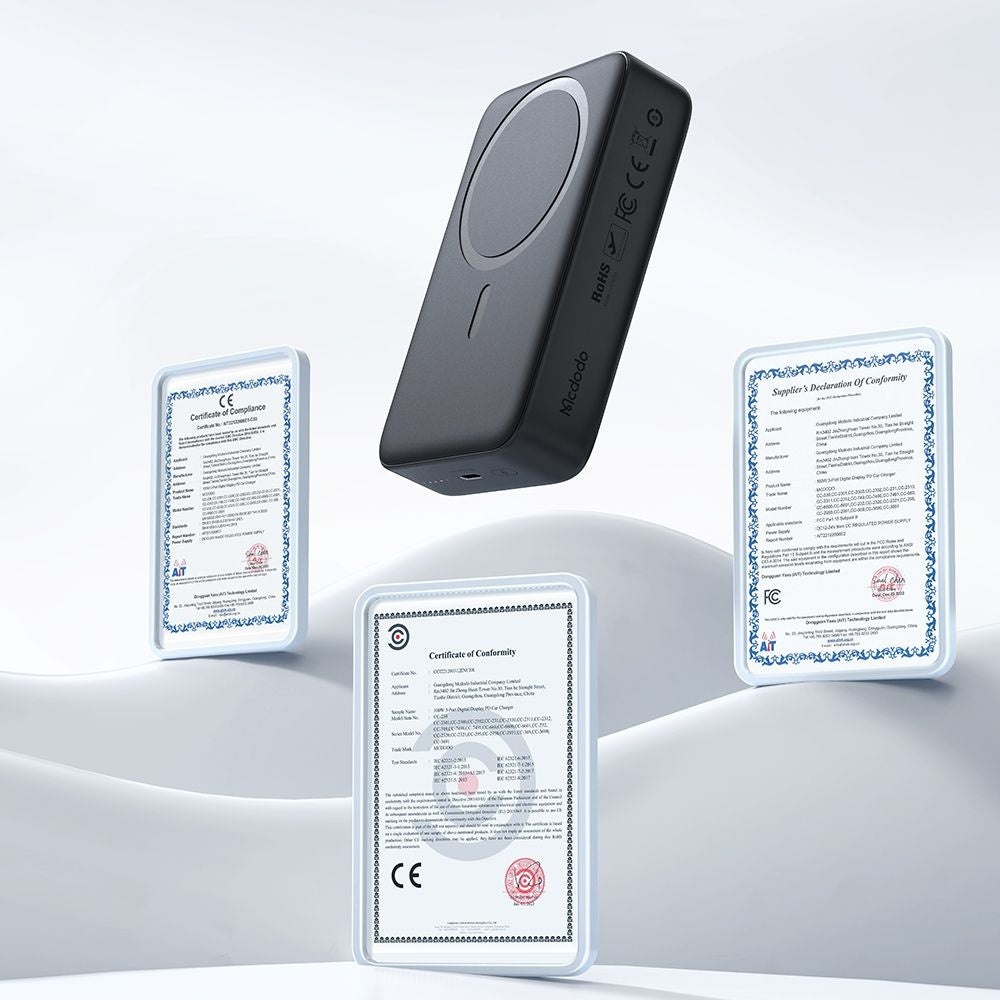 Εξωτερική Μπαταρία Wireless McDodo MC-5021 Ambilight, 20000mAh, 20W, PD + FQI, 1 x QI - 1 x USB-C, Μαύρη