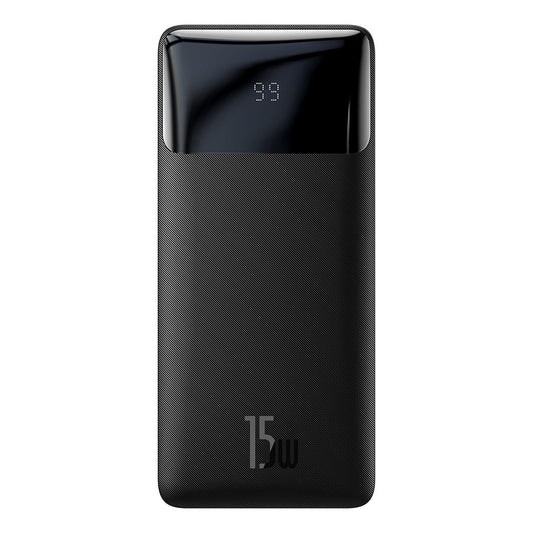 Εξωτερική μπαταρία Baseus Bipow, 10000mAh, 15W, 1 x USB-C - 2 x USB-A, μαύρο PPBD050001