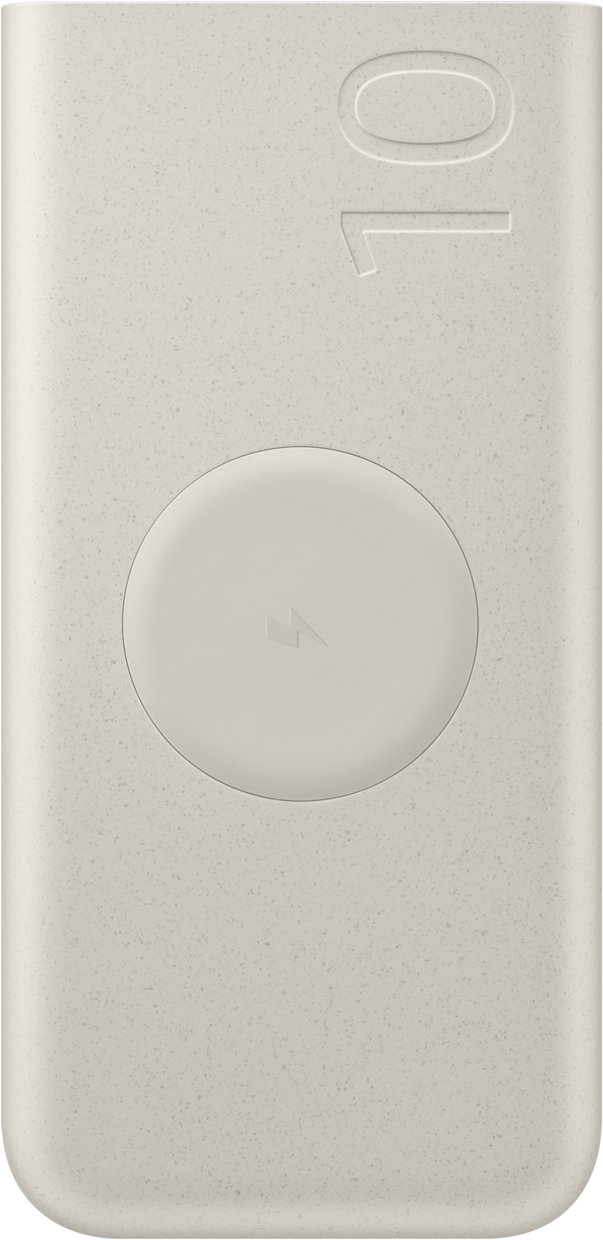 Εξωτερική Μπαταρία Wireless Samsung, 10000mAh, 25W, PD + FQI, 1 x QI - 2 x USB-C, Μπεζ EB-U2510XUEGEU