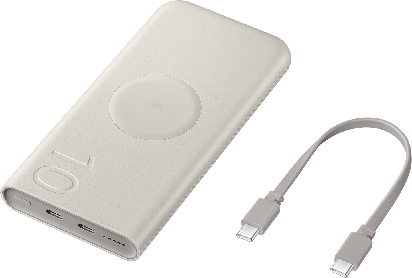 Εξωτερική Μπαταρία Wireless Samsung, 10000mAh, 25W, PD + FQI, 1 x QI - 2 x USB-C, Μπεζ EB-U2510XUEGEU