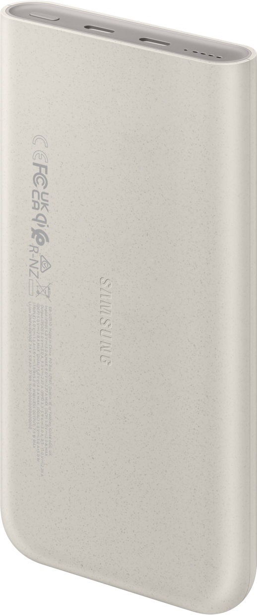 Εξωτερική Μπαταρία Wireless Samsung, 10000mAh, 25W, PD + FQI, 1 x QI - 2 x USB-C, Μπεζ EB-U2510XUEGEU