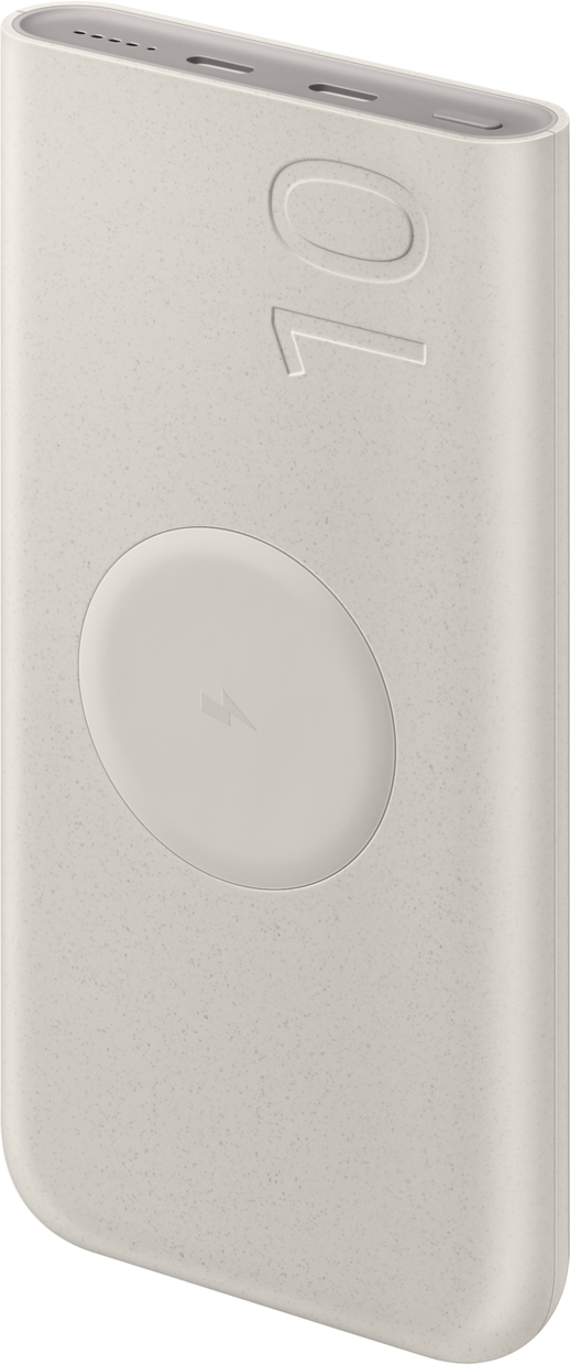 Εξωτερική Μπαταρία Wireless Samsung, 10000mAh, 25W, PD + FQI, 1 x QI - 2 x USB-C, Μπεζ EB-U2510XUEGEU