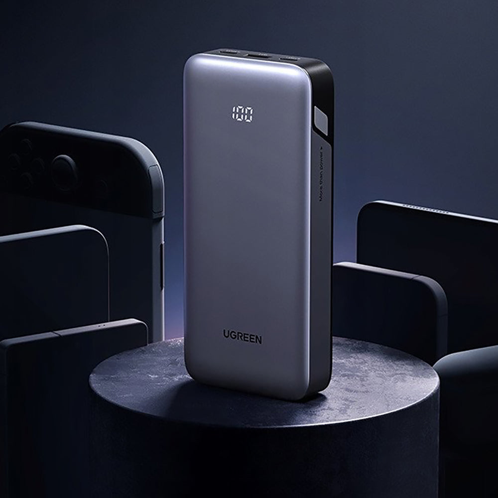 Εξωτερική Μπαταρία UGREEN Nexode PB532 (55989B), 20000mAh, 30W, QC + PD, 1 x USB-A - 2 x USB-C, Γκρι