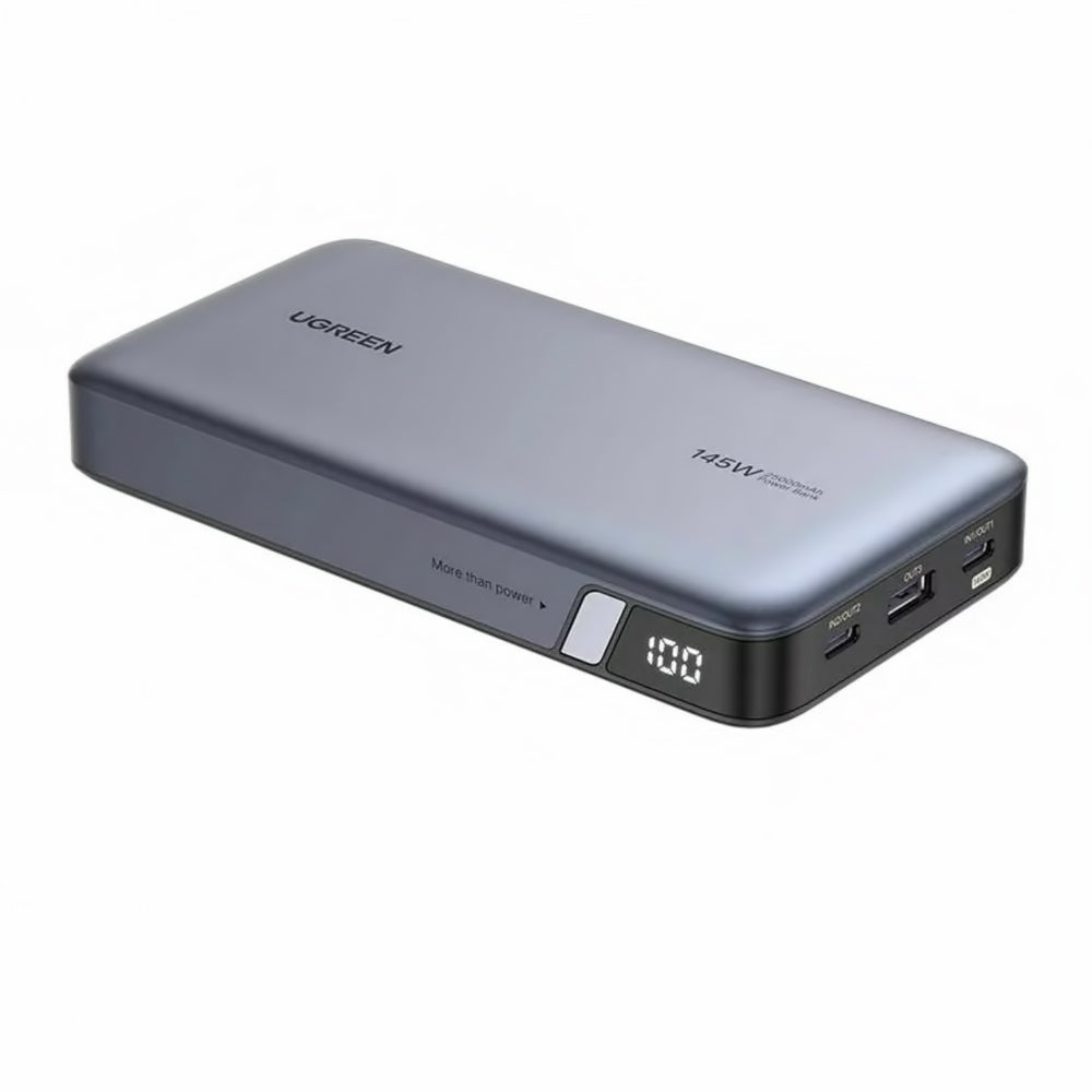 Εξωτερική Μπαταρία UGREEN PB205, 25000mAh, 145W, QC + PD, 1 x USB-A - 2 x USB-C, Γκρι