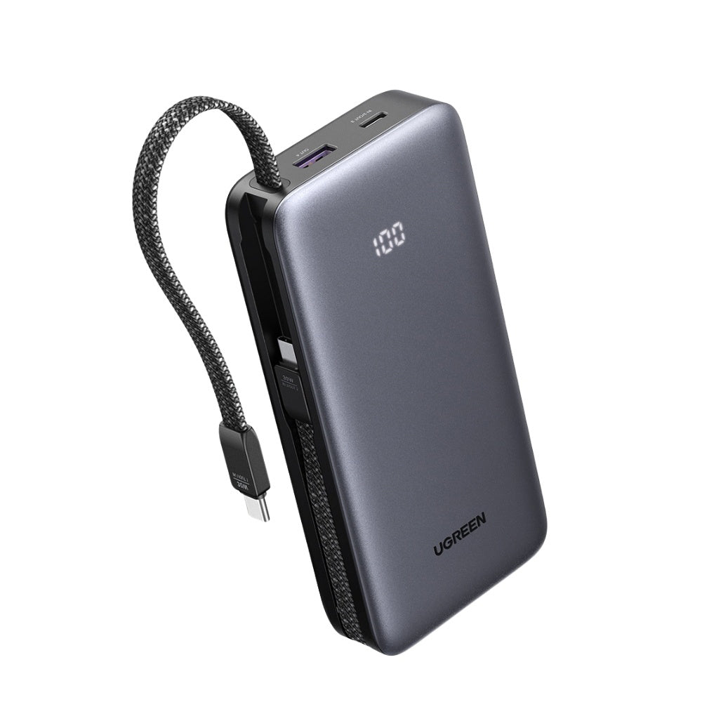 Εξωτερική Μπαταρία UGREEN PB528 (55985B), 20000mAh, 30W, QC + PD, 1 x USB-A - 3 x USB-C, Γκρι