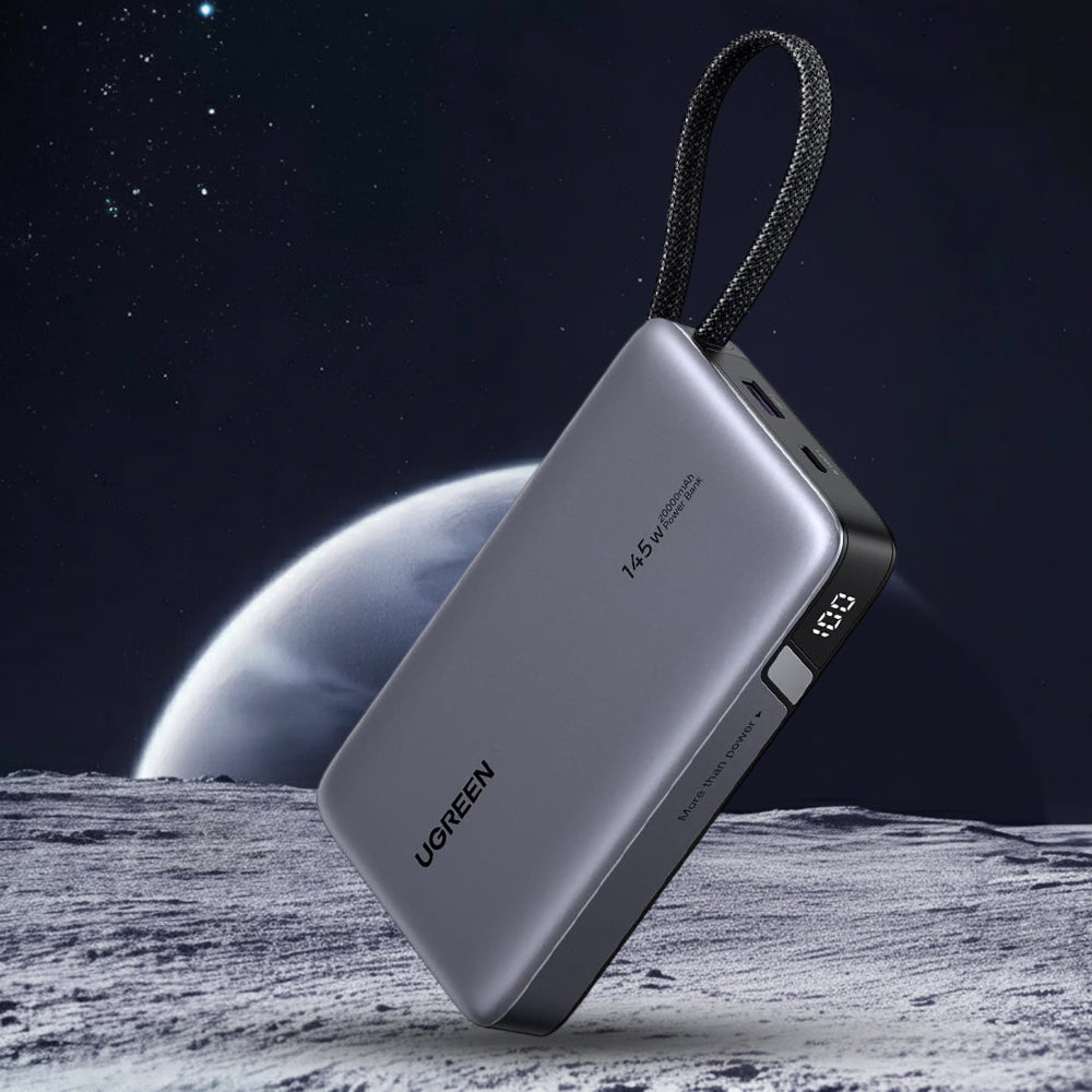 Εξωτερική Μπαταρία UGREEN PB551 (55992B), 20000mAh, 145W, QC + PD, 1 x USB-A - 2 x USB-C, Γκρι