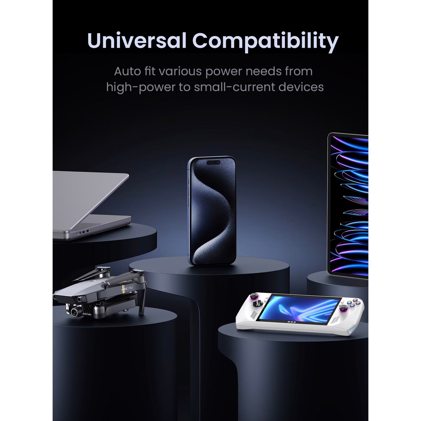 Εξωτερική Μπαταρία UGREEN PB770, 48000mAh, 300W, QC + PD, 2 x USB-A - 3 x USB-C, Γκρι