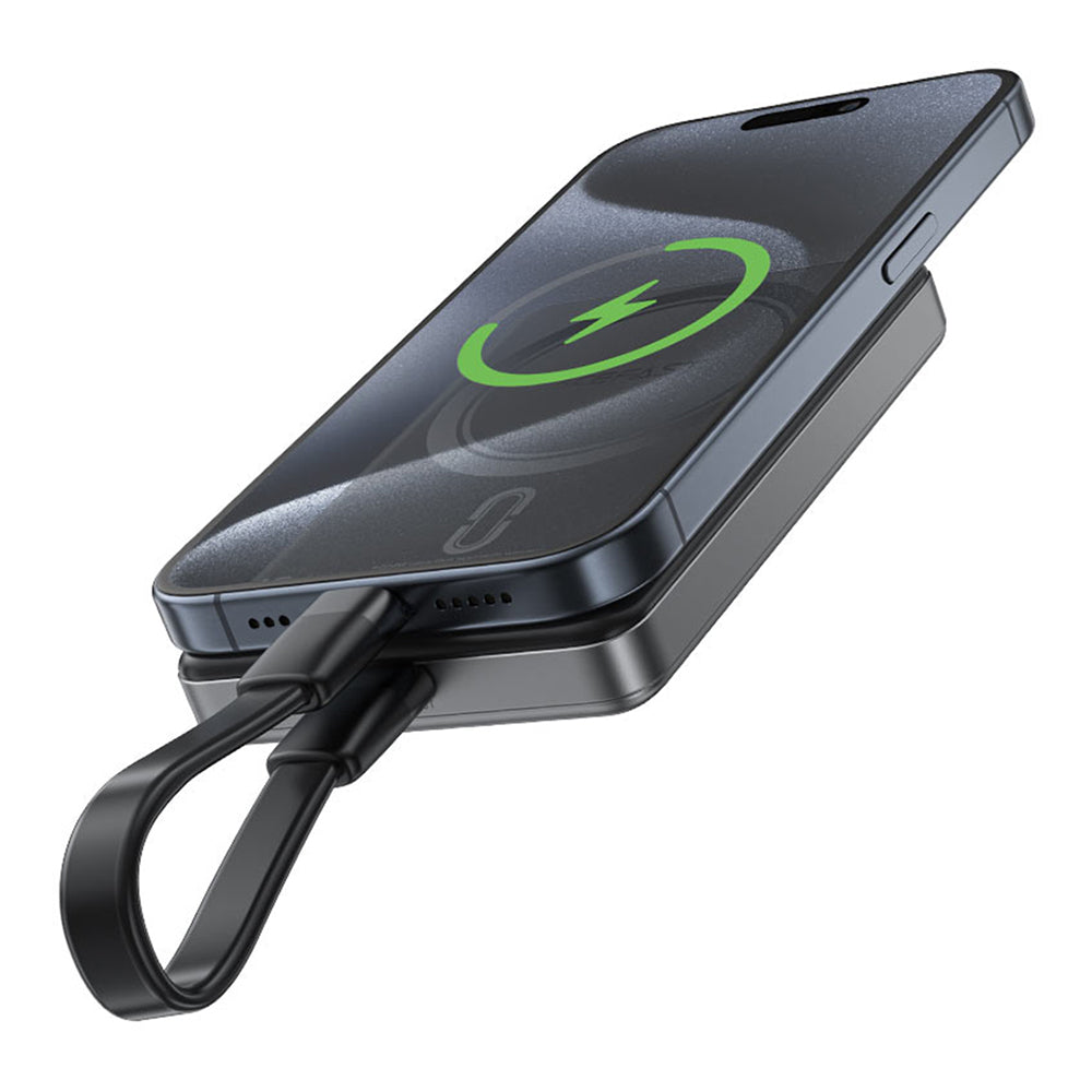 Εξωτερική Μπαταρία Wireless Acefast M12, 10000mAh, 20W, PD + FQI, 1 x QI - 1 x USB-C, Μαύρη