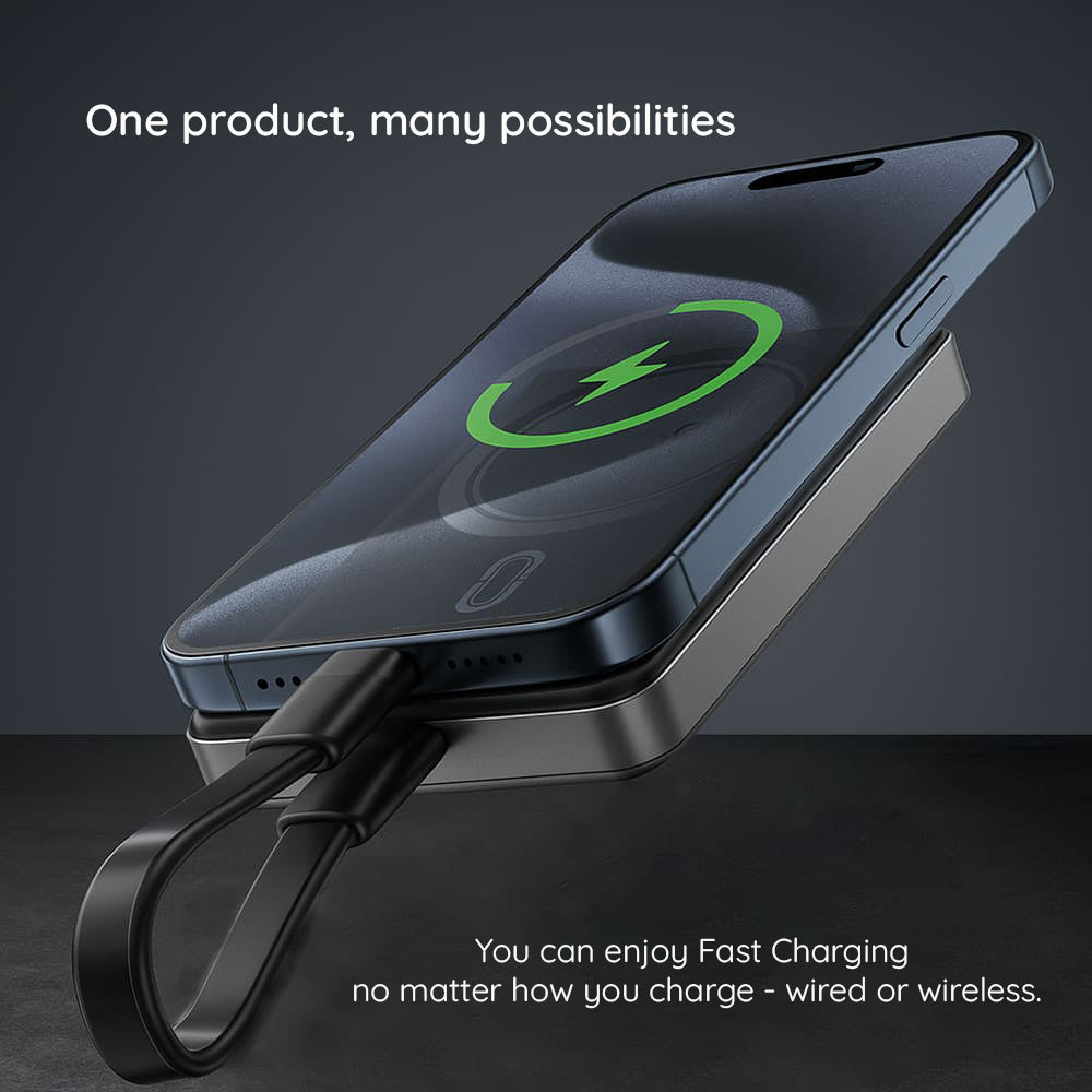 Εξωτερική Μπαταρία Wireless Acefast M12, 10000mAh, 20W, PD + FQI, 1 x QI - 1 x USB-C, Μαύρη