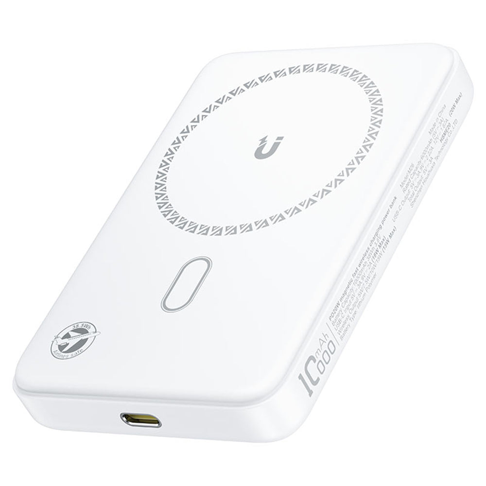 Εξωτερική Μπαταρία Wireless Acefast M26, 10000mAh, 20W, PD + FQI, 1 x QI - 1 x USB-C, Λευκή