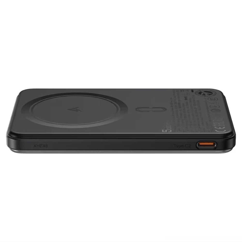 Acefast M30 Wireless External Battery, 5000mAh, 20W, PD + FQI, 1 x QI - 2 x USB-C, Black