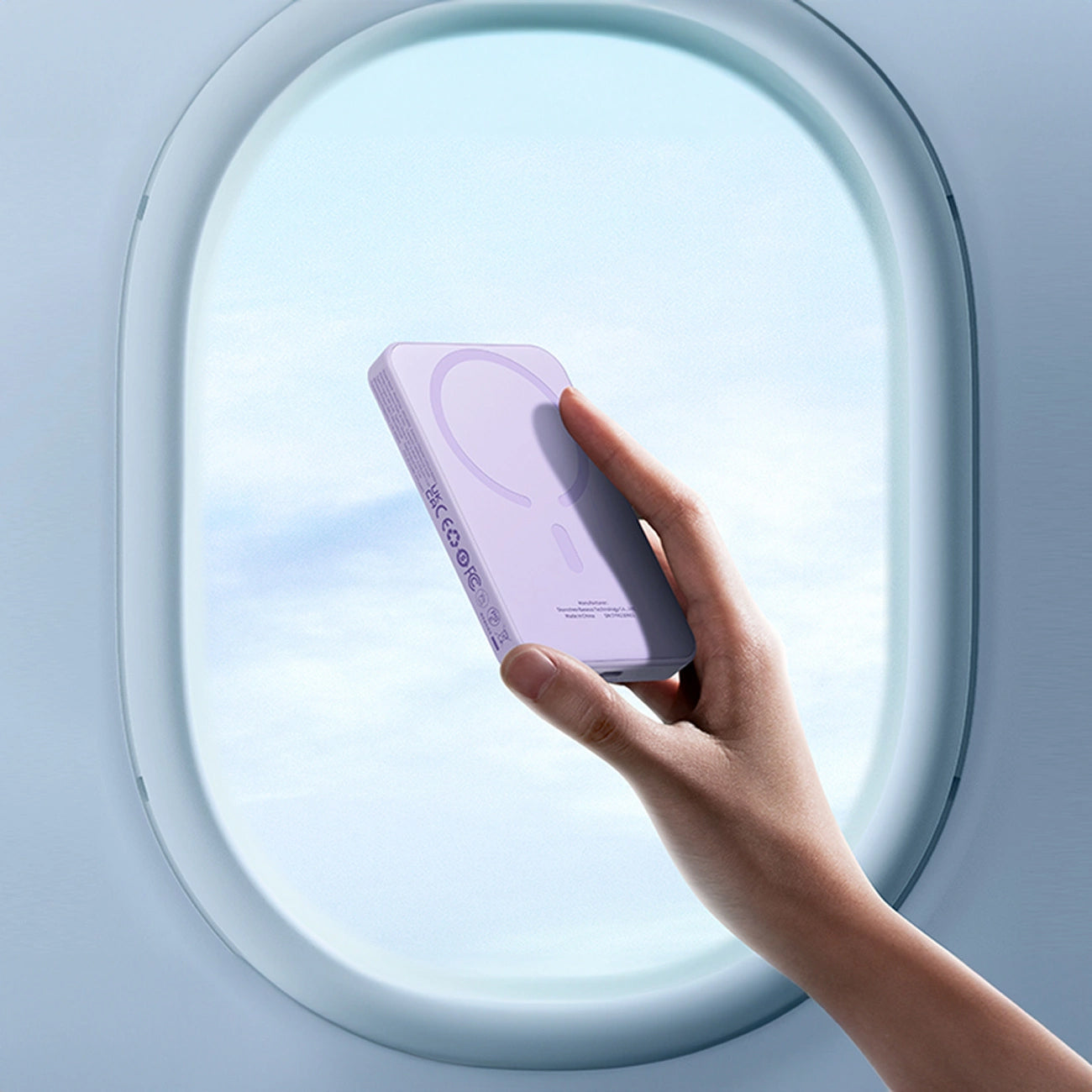 Εξωτερική Μπαταρία Wireless Baseus Magnetic Mini, 5000mAh, 20W, PD + FQI, 1 x QI - 1 x USB-C, Μωβ P10022107513