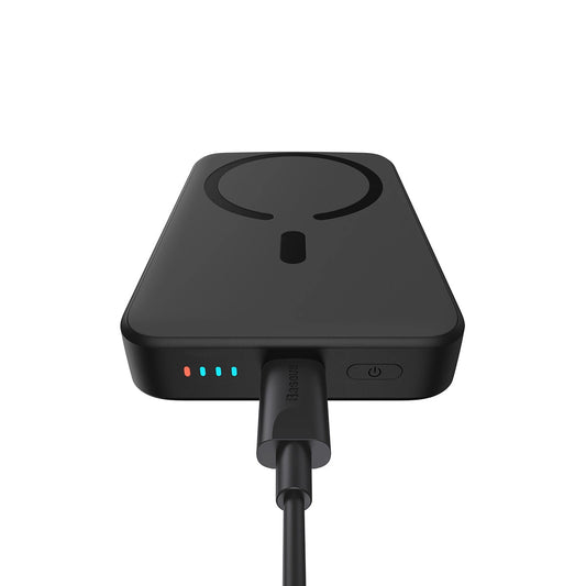 Εξωτερική Μπαταρία Wireless Baseus Magnetic Mini, 10000mAh, 20W, PD + FQI, 1 x QI - 1 x USB-C, Μαύρη PPCX070001