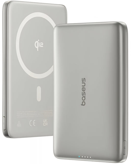 Εξωτερική Μπαταρία Ασύρματη Baseus PicoGo AM41, 10000mAh, 27W, PD + FQI, 1 x QI - 1 x USB-C, Μπεζ E0027203