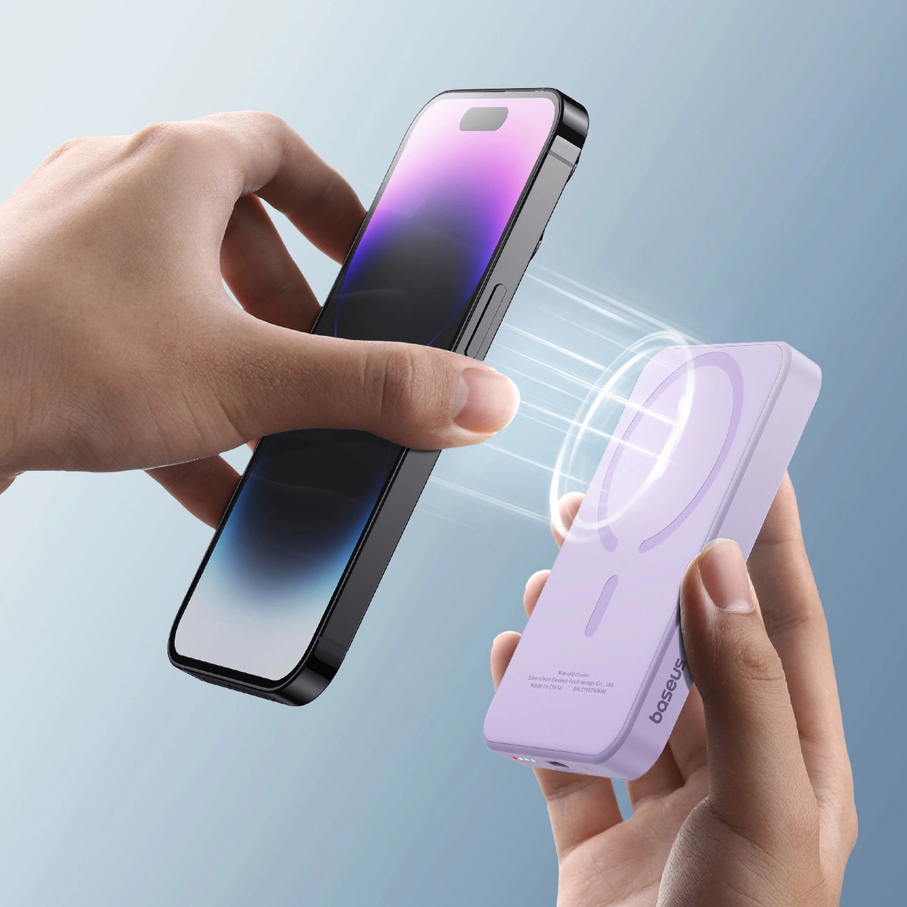 Εξωτερική Μπαταρία Wireless Baseus Magnetic Mini, 5000mAh, 20W, PD + FQI, 1 x QI - 1 x USB-C, Μωβ P10022107513