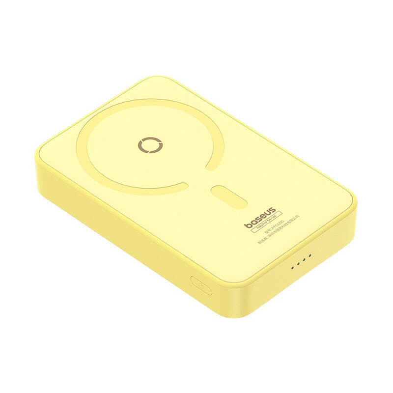 Εξωτερική Μπαταρία Wireless Baseus MagPro PPCXZ05, 5000mAh, 20W, PD + FQI, 1 x QI - 1 x USB-C, Κίτρινη P10064101Y23-00