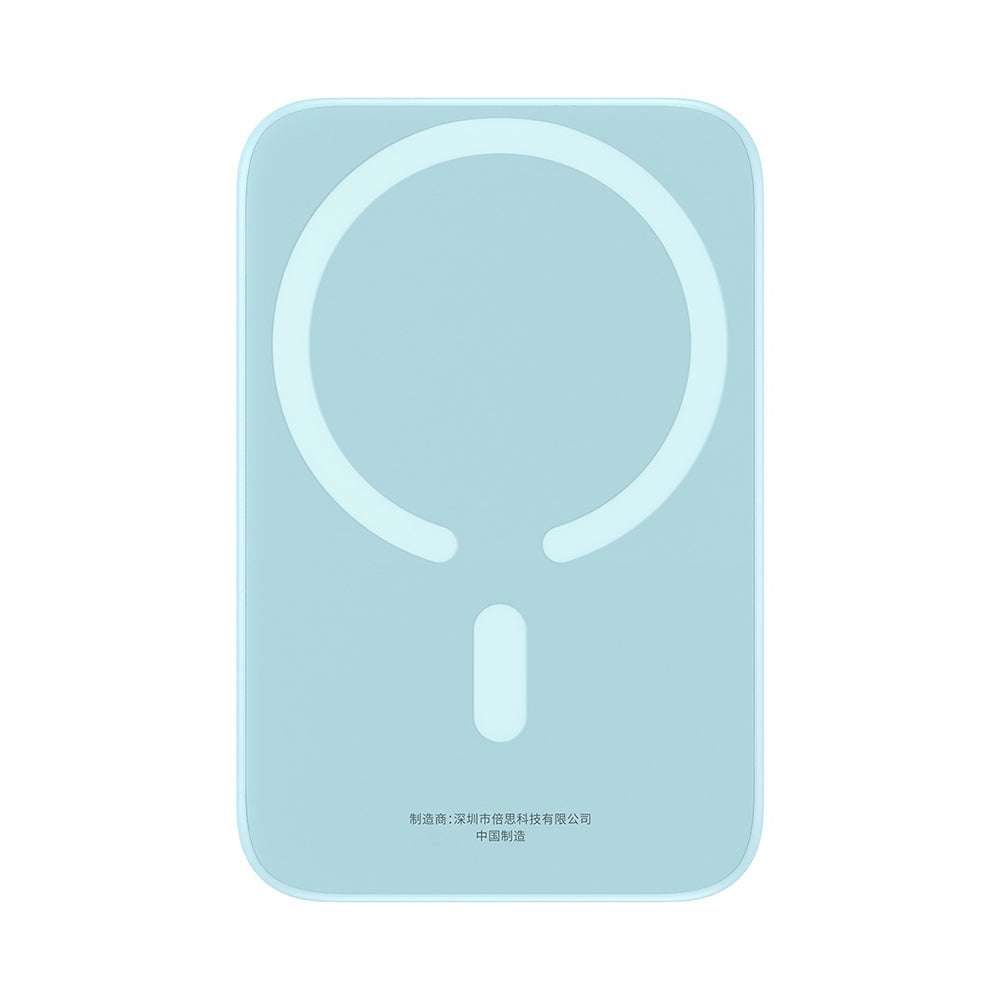 Εξωτερική Μπαταρία Wireless Baseus Mini Air, 6000mAh, 20W, PD + FQI, 1 x QI - 1 x USB-C, Μπλε P10059002313-00