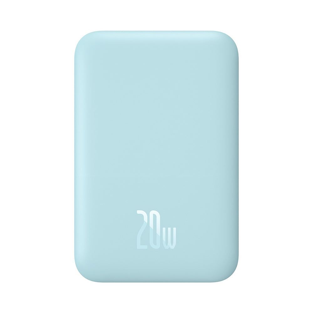 Εξωτερική Μπαταρία Wireless Baseus Mini Air, 6000mAh, 20W, PD + FQI, 1 x QI - 1 x USB-C, Μπλε P10059002313-00