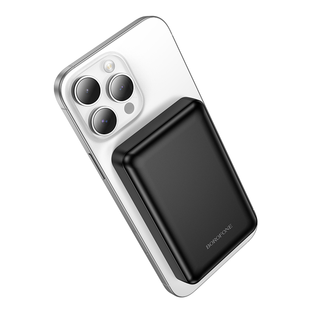 Εξωτερική Μπαταρία Wireless Borofone BJ82 Dawn, 5000mAh, 10W, 1 x QI - 1 x USB-A, Μαύρη