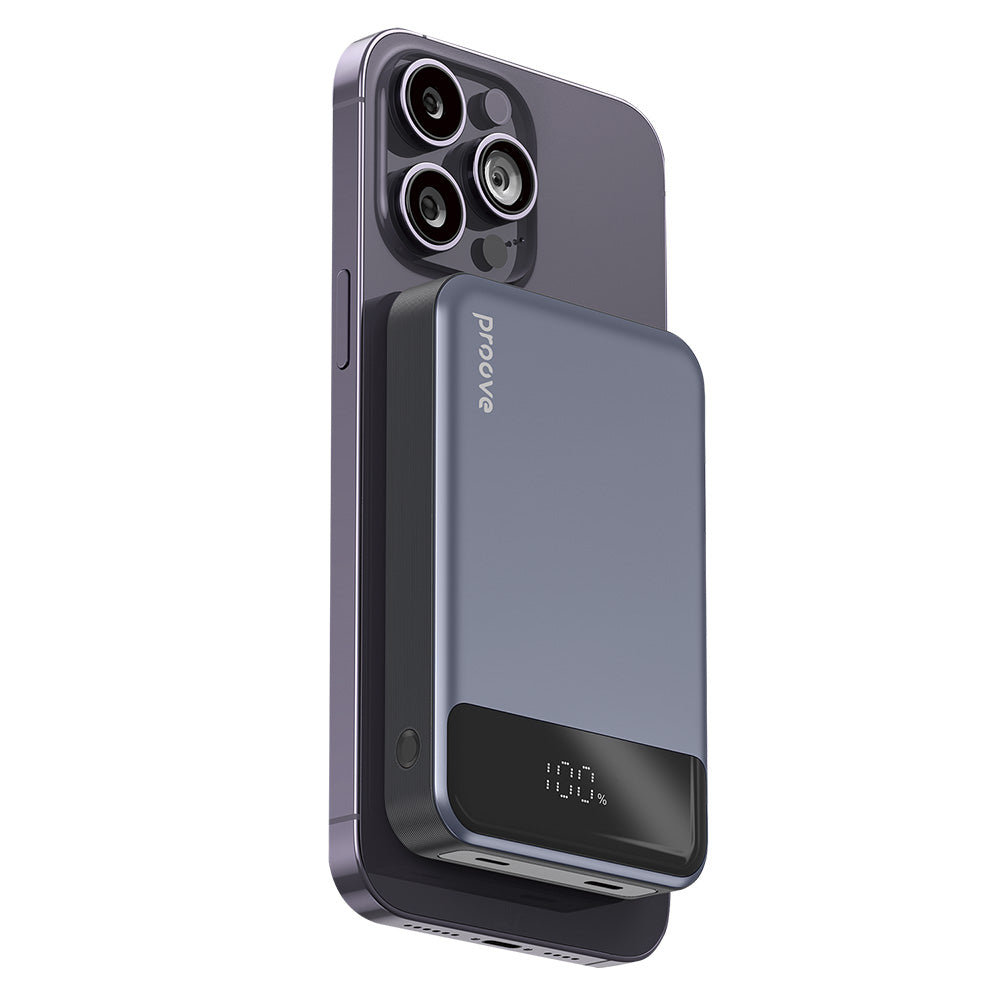 Εξωτερική Μπαταρία Wireless Proove Hoodman, 10000mAh, 20W, PD + FQI, 1 x QI - 1 x USB-C, Γκρι PBH120010003