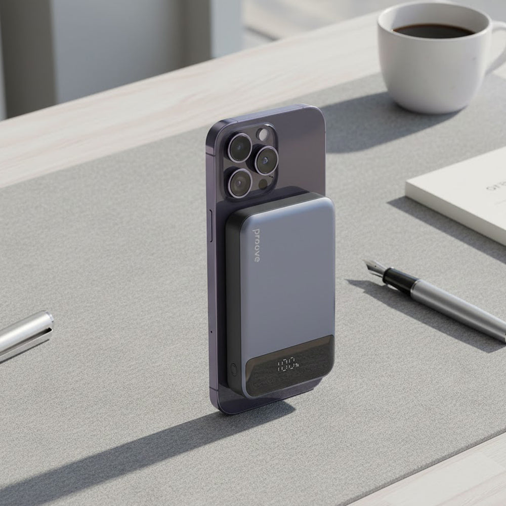 Εξωτερική Μπαταρία Wireless Proove Hoodman, 10000mAh, 20W, PD + FQI, 1 x QI - 1 x USB-C, Γκρι PBH120010003