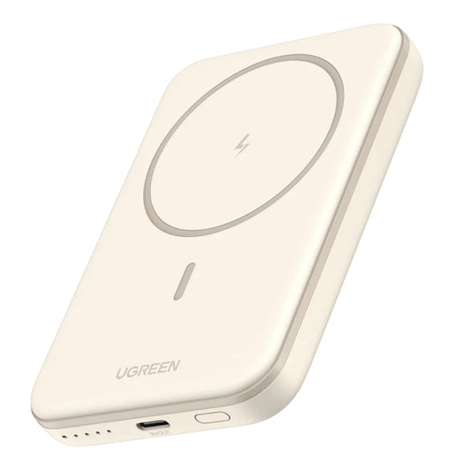 UGREEN PB560 Ασύρματη εξωτερική μπαταρία, 5000mAh, 15W, PD + QI, 1 x QI - 1 x USB-C, Μπεζ