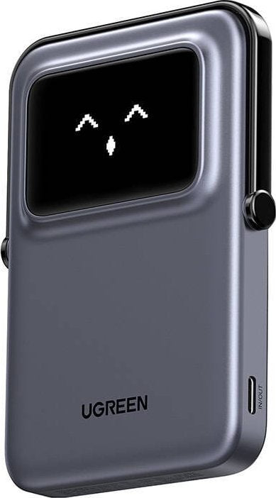 Εξωτερική Μπαταρία Wireless UGREEN PB571 Uno, 5000mAh, 20W, PD + FQI, 1 x QI - 1 x USB-C, Γκρι
