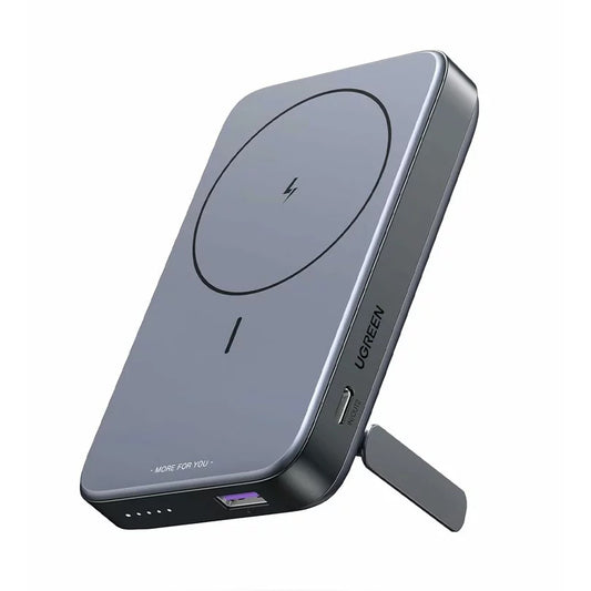 UGREEN PB206 Ασύρματη εξωτερική μπαταρία, 10000mAh, 20W, QC + PD + FQI, 1 x QI - 1 x USB-A - 1 x USB-C, γκρι