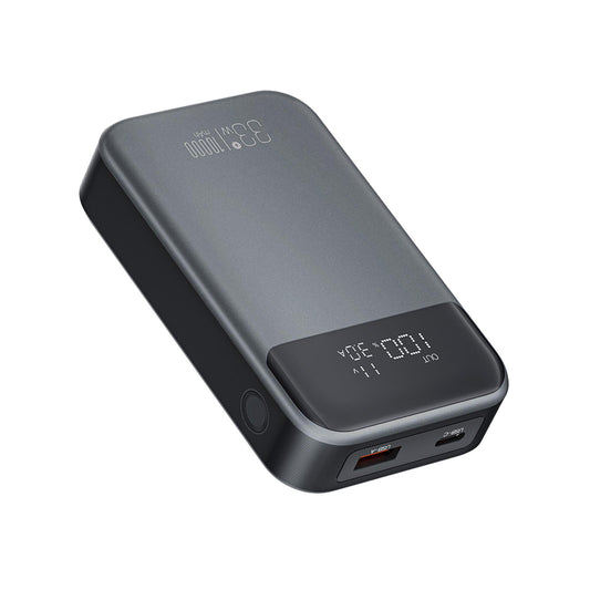 Εξωτερική Μπαταρία XO Design PR232, 10000mAh, 33W, QC + PD, 1 x USB-A - 1 x USB-C, Μαύρη