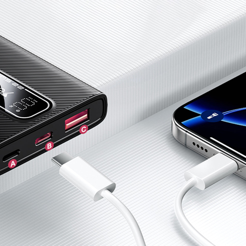 Εξωτερική Μπαταρία Yesido YP92, 5000mAh, 22.5W, QC + PD, 1 x USB-A - 1 x USB-C, Μαύρη