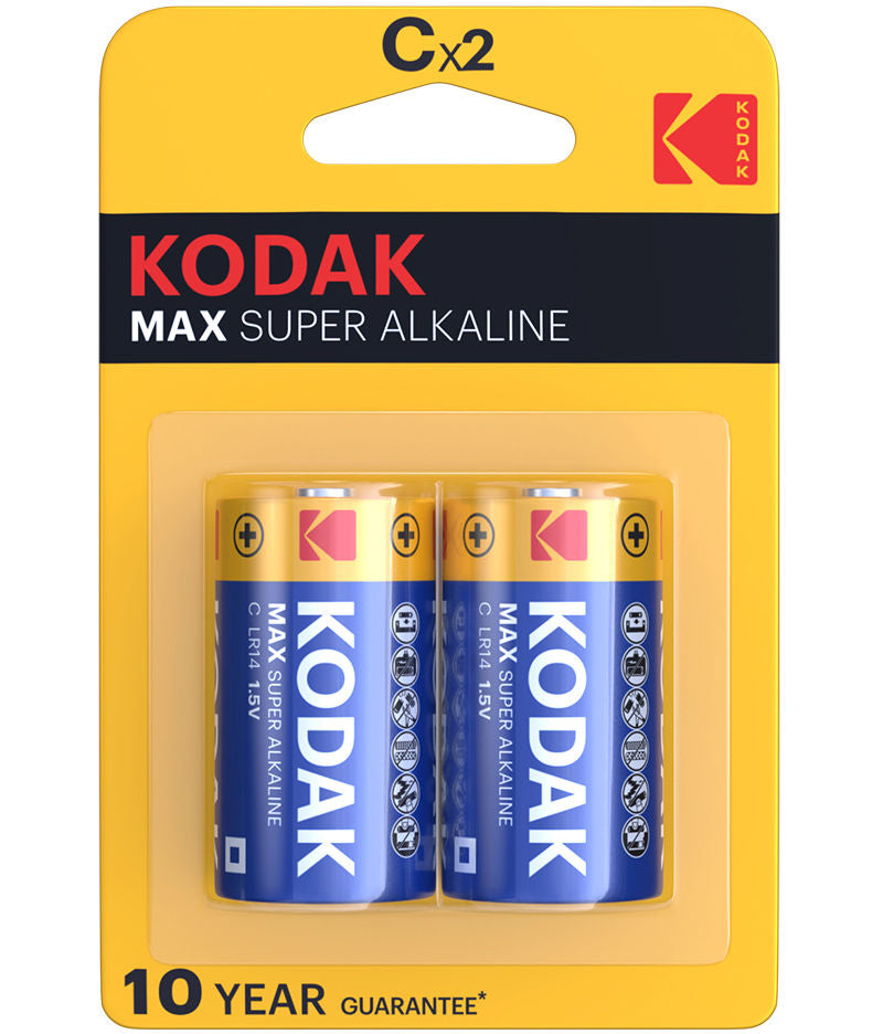 Μπαταρία Kodak Max Super Alkaline, LR14, Σετ 2 τεμαχίων